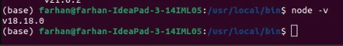 Cek versi node terinstall